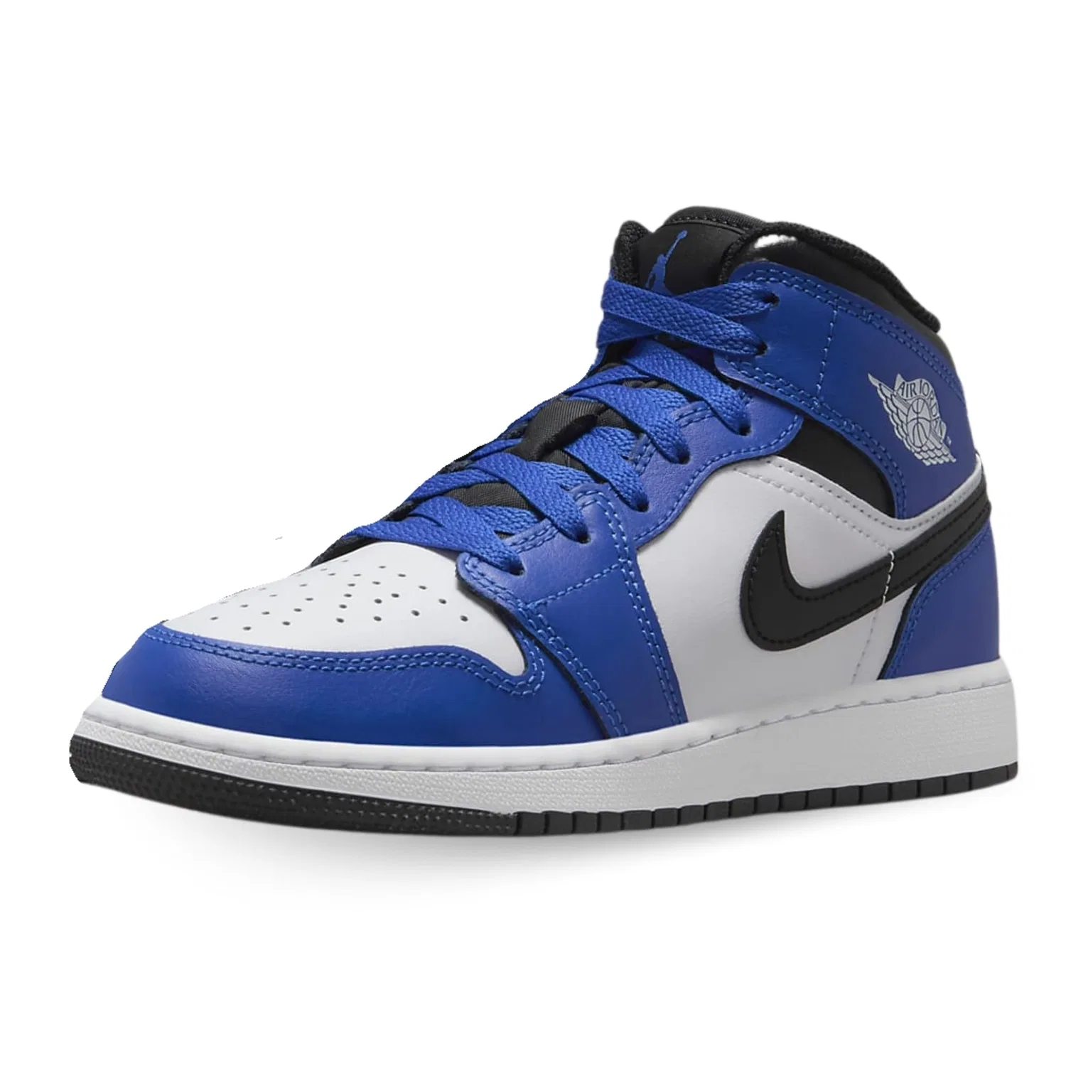 Детские кроссовки для мальчиков Air Jordan 1 Mid NIKE, Royal/Black-White Game