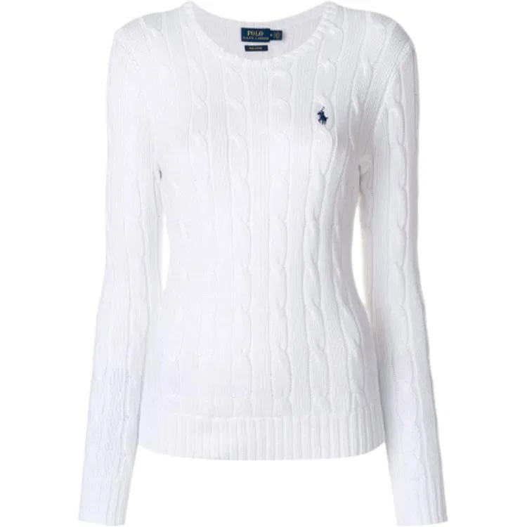 Женский свитер с длинным рукавом FW21 Knitwear Polo Ralph Lauren, Белый