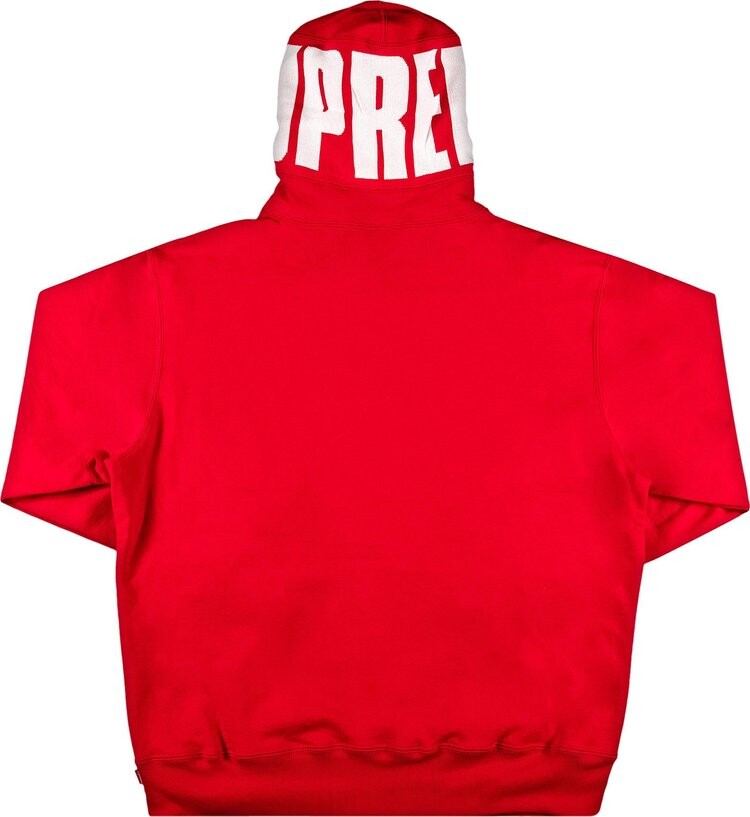Толстовка Supreme Rib Hooded Sweatshirt 'Red', красный — фото 3