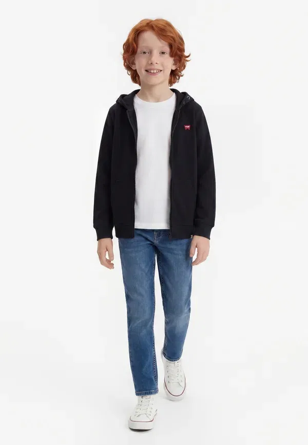 Толстовка на молнии, хлопок, Zip-up sweatshirt, Wrangler, черный