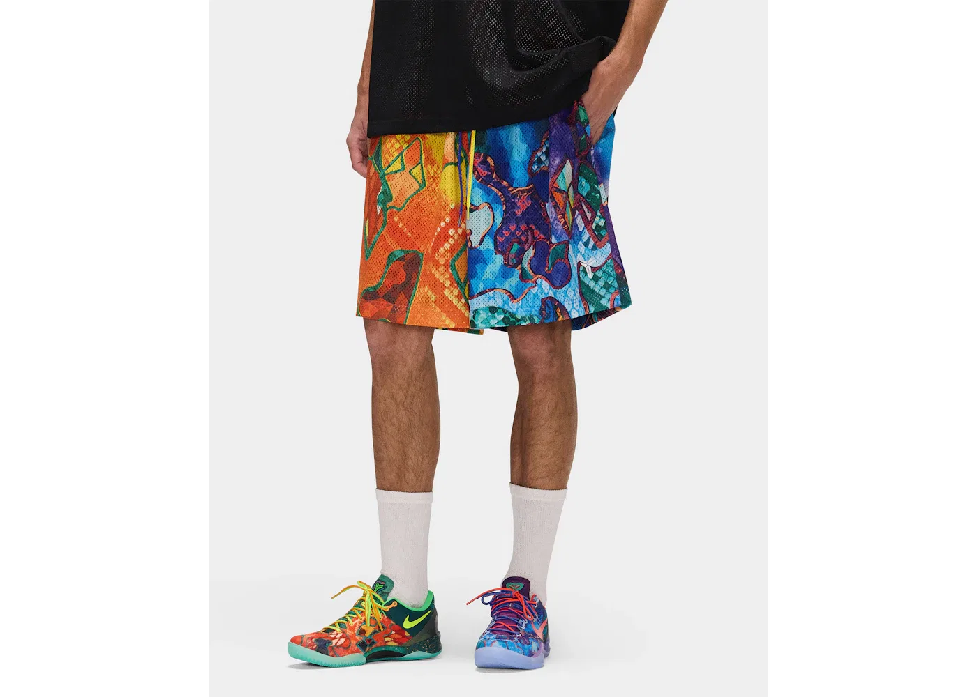 Мужские шорты с принтом Kobe Nike, Black/Bright Crimson — фото 4