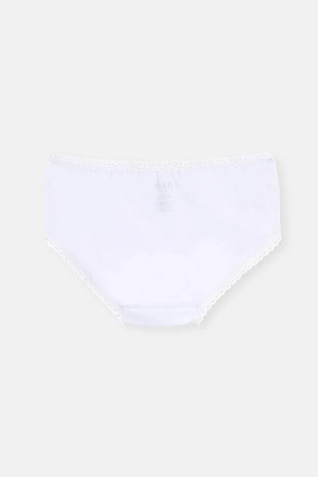Детские трусы для девочек хлопковые 3 шт Dagi, White — фото 3