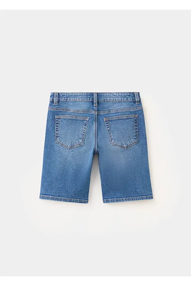 Детские шорты джинсовые для мальчиков Mango Kids, Dark Blue — фото 2