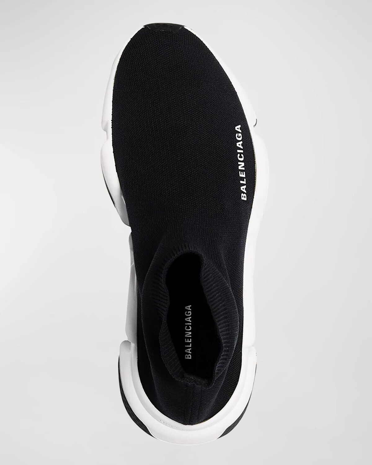 Кроссовки Speed ​​из переработанной вязки Balenciaga, цвет Black/White/Black — фото 4