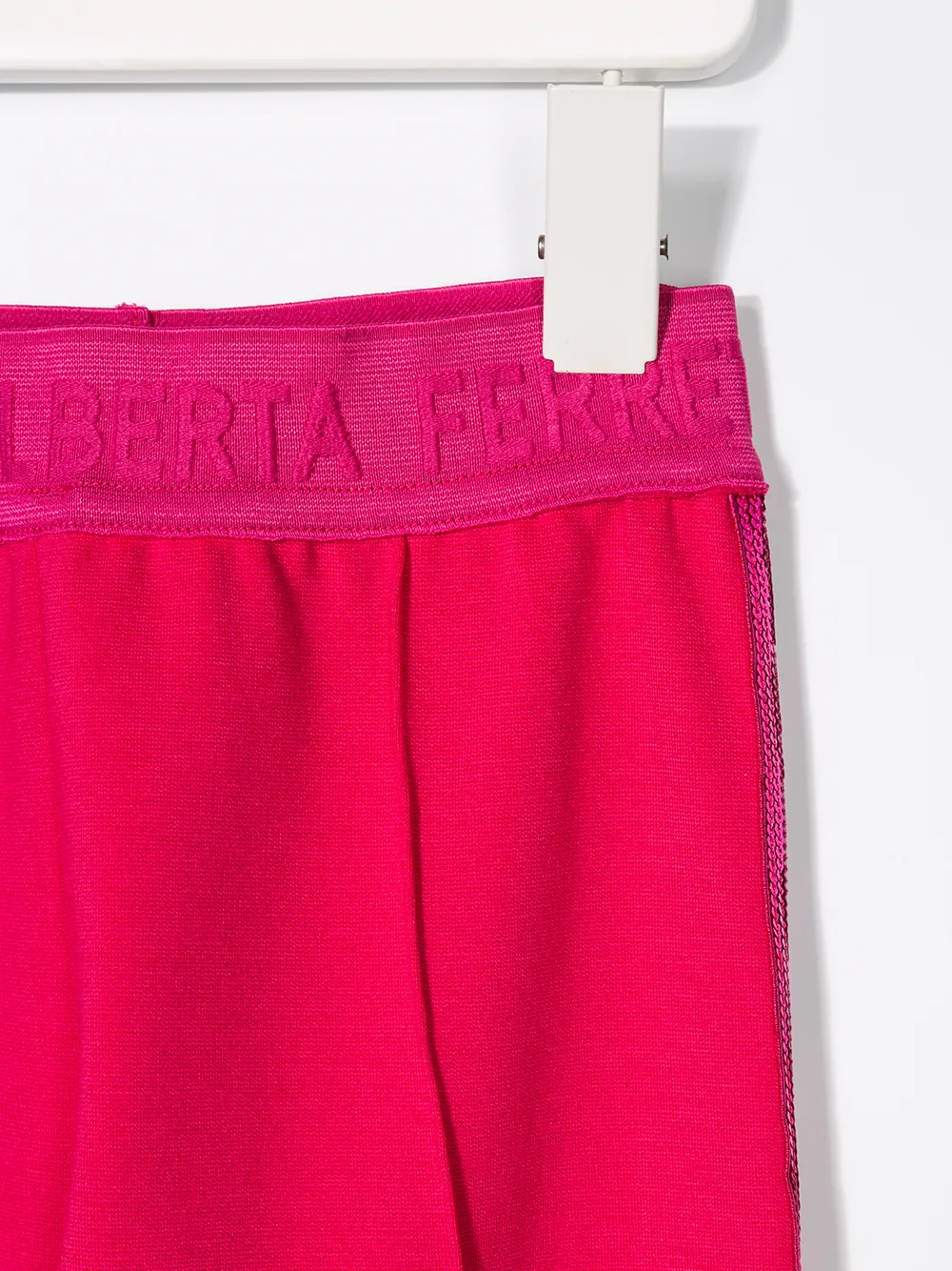 Леггинсы с логотипом на поясе Alberta Ferretti Kids, розовый — фото 3