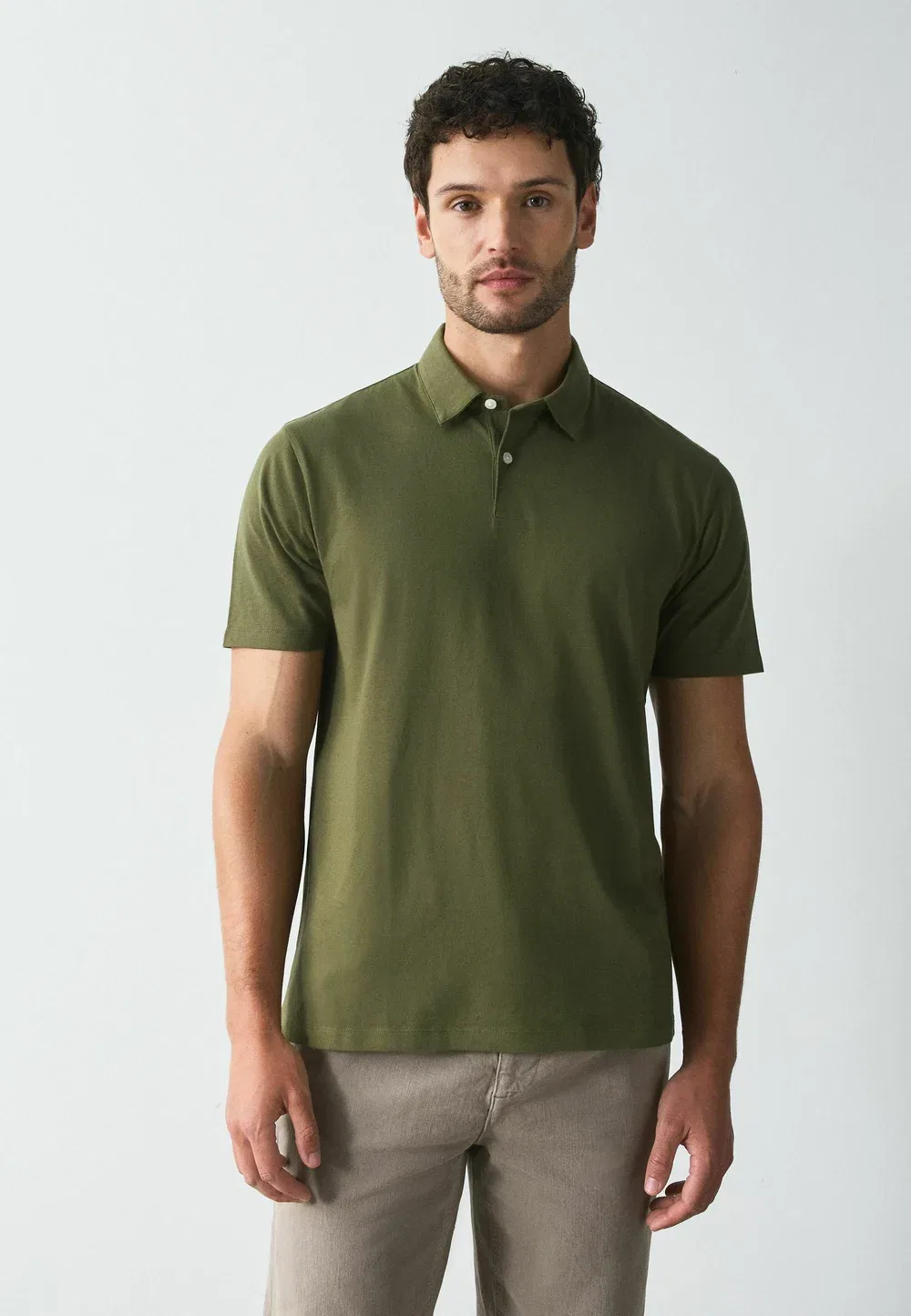 Комплект из трех поло - рубашка-поло Next, Rust Red Ecru Khaki Green
