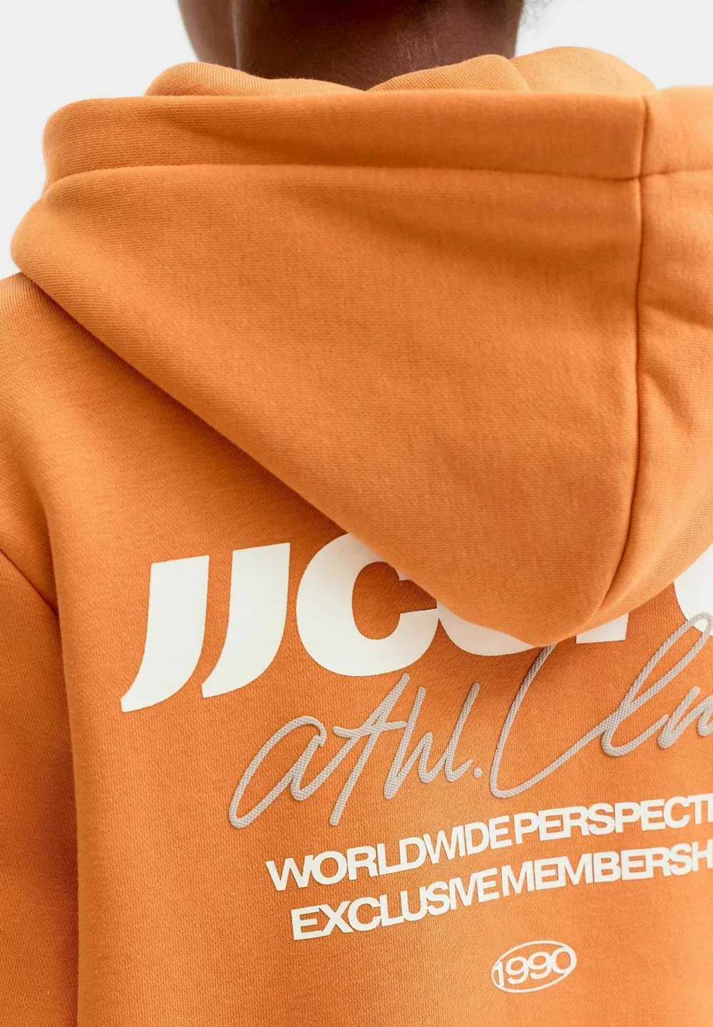Толстовка с капюшоном Jcoclub с надписью на спине, размер SN JNR Jack & Jones Junior, Tomato Cream — фото 4