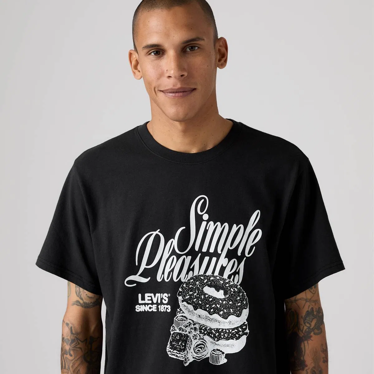 Свободная футболка с графическим принтом Levi's, Simple Pleasures Delft - Black — фото 2