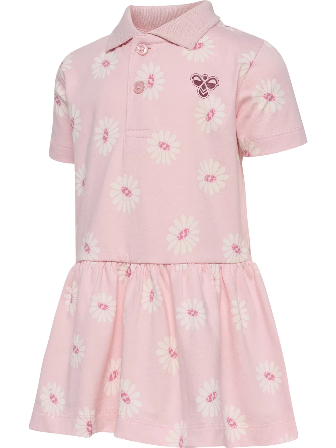 Детское платье с принтом Hmlmini Reg Flower Polo Dress S/S Hummel, Altrosa — фото 4