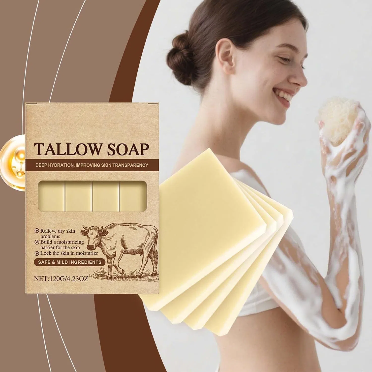 Твердое мыло увлажняющее, Generisch, 1 шт — фото 3