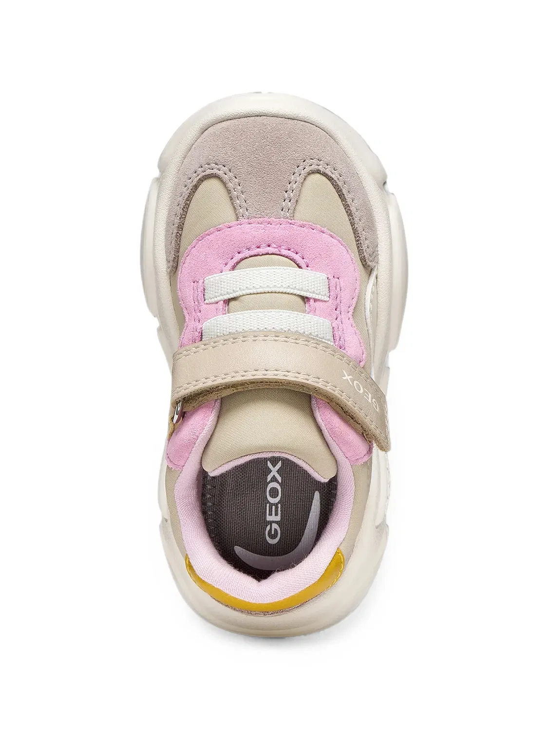 Кроссовки Ciufciuf с ремешком на липучке Geox Kids, нейтральные цвета — фото 4
