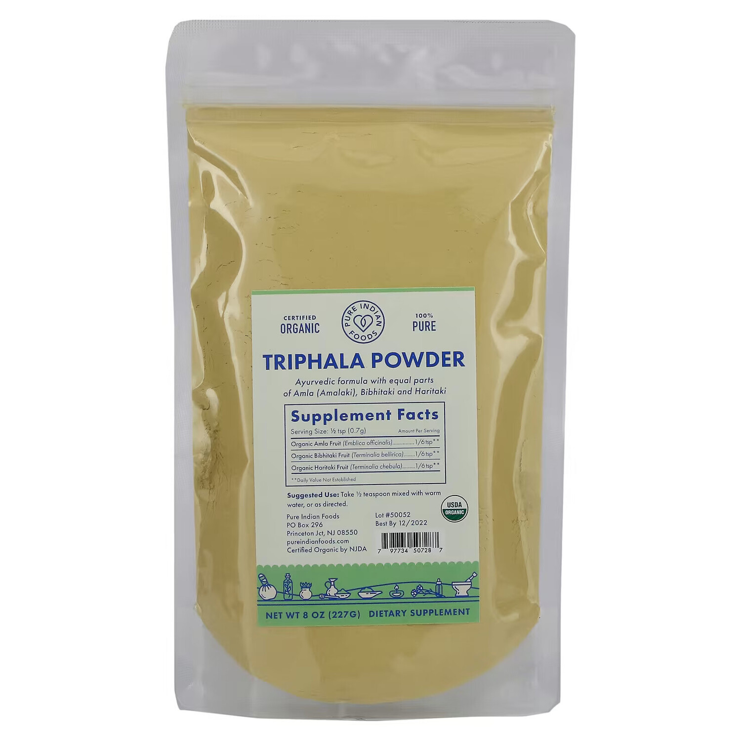 

Pure Indian Foods, Органический порошок из трифалы, 227 г (8 унций)