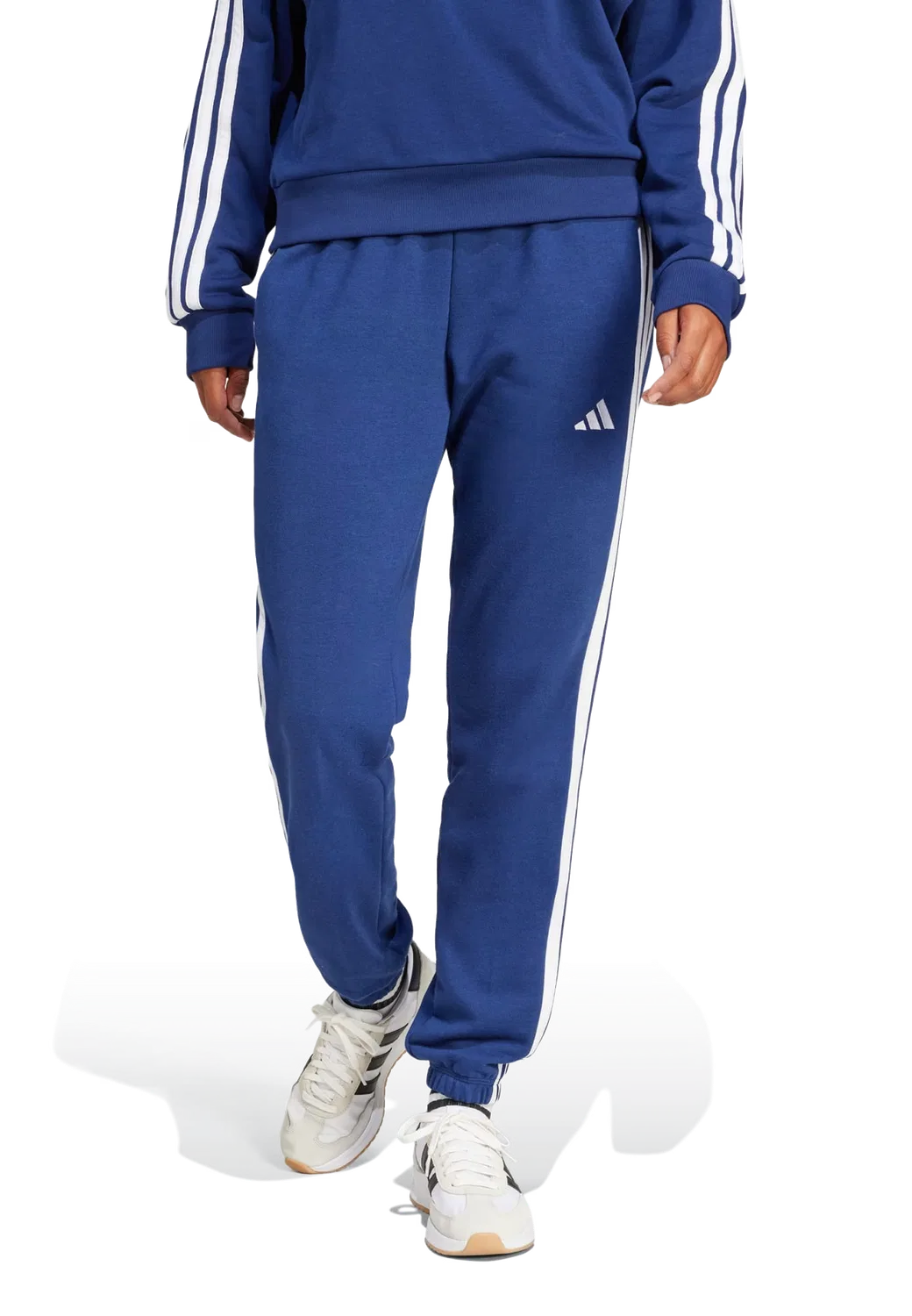 Женские спортивные штаны с тремя полосками Adidas, синий — фото 2