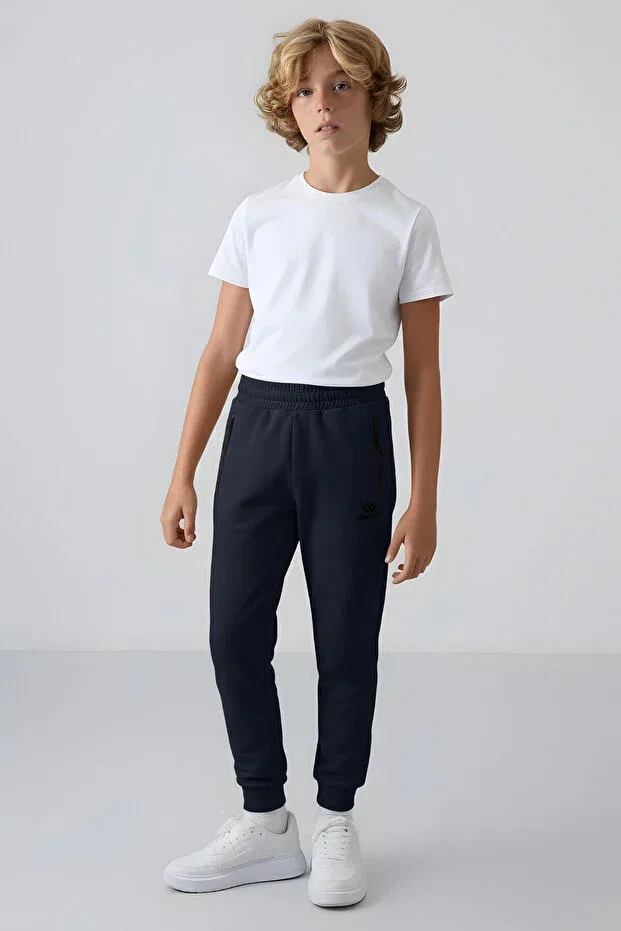 Детские спортивные штаны для мальчиков с зауженным кроем Tommy Life, Navy Blue — фото 3