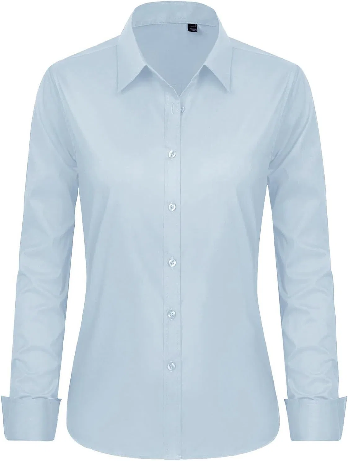 Женская рубашка с длинным рукавом, модель Button Down, синий — фото 4