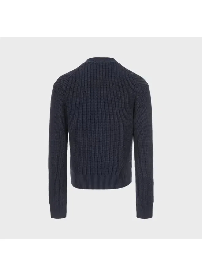 Кардиган с длинным рукавом V-образным вырезом Zara, темно-синий — фото 3