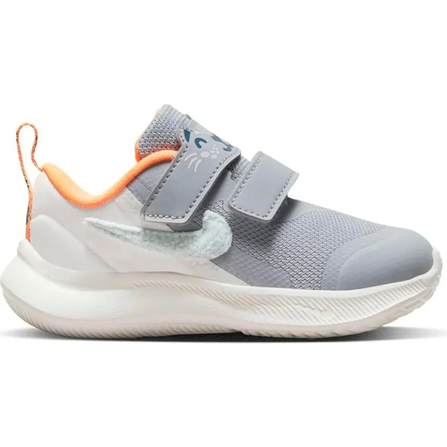Детские кроссовки с принтом Star Runner 3 Lil Nike, Серый — фото 2
