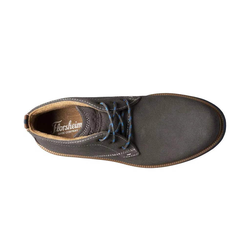 Детские ботинки для мальчиков с цельной подошвой Supacush Chukka Jr. Florsheim, Navy Gray Suede — фото 2