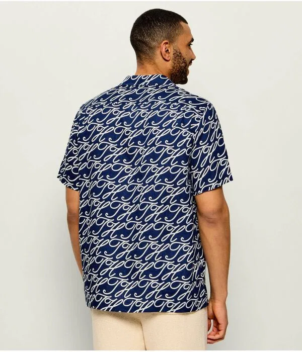 Мужская льняная рубашка Regular Fit Tommy Hilfiger, Blu Marino — фото 3