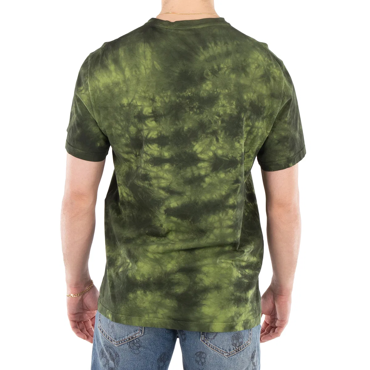 Футболка с принтом Washed Dye Alexander McQueen, Green — фото 3