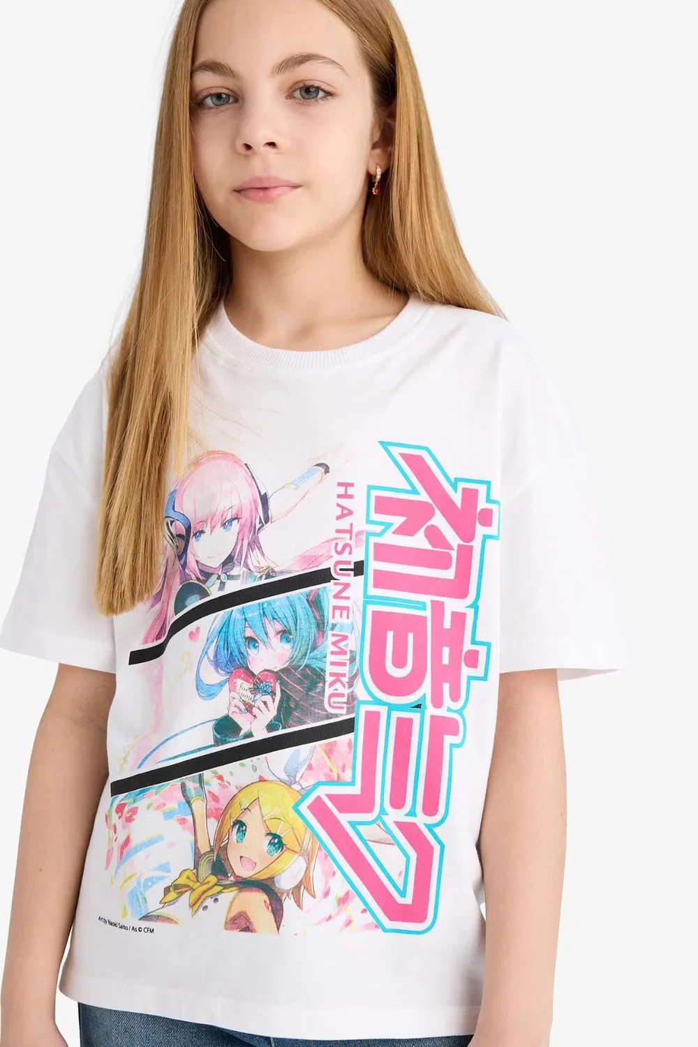 Футболка с принтом Hatsune Miku Defacto, белый