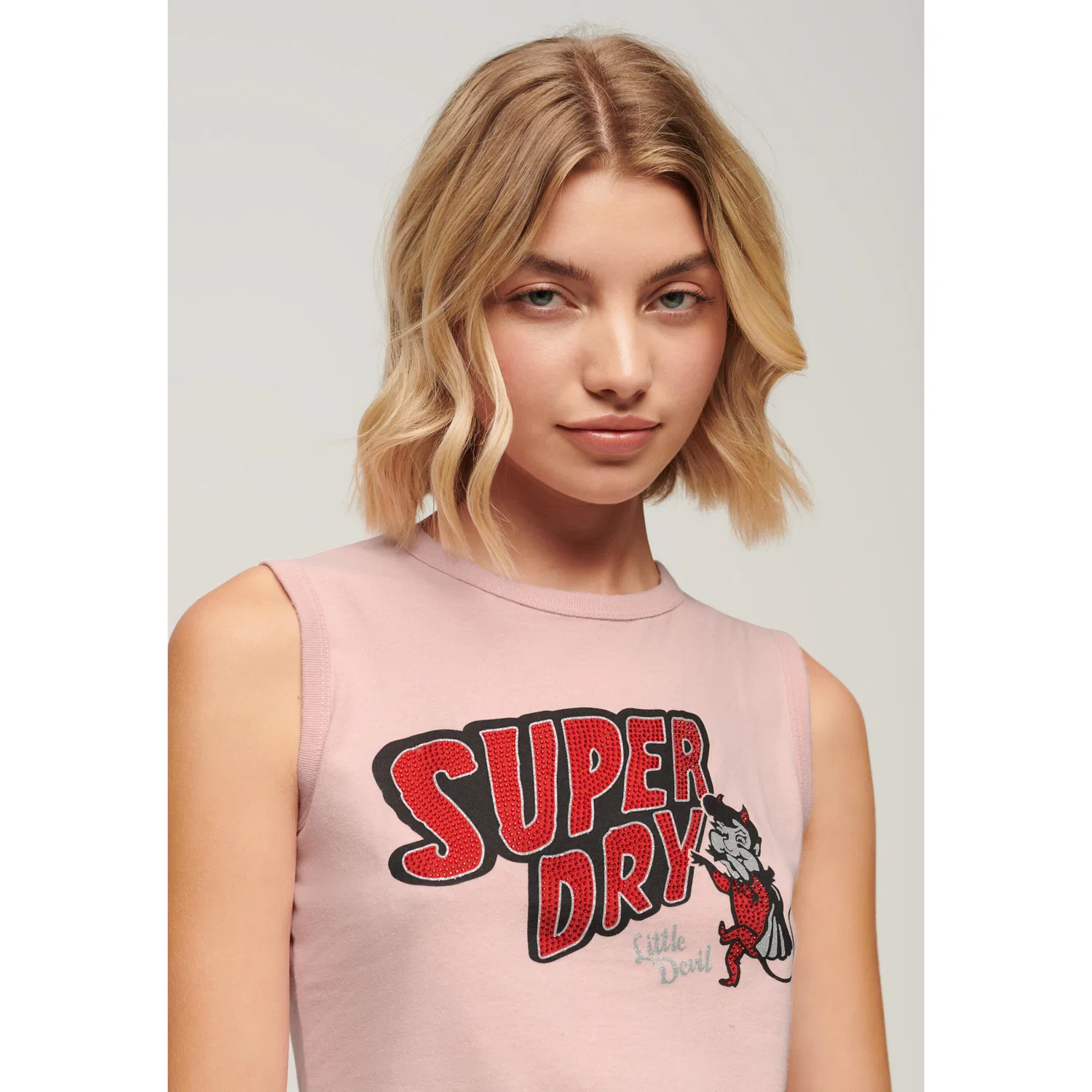 Женский топ без рукавов Retro Superdry, Rosa — фото 4