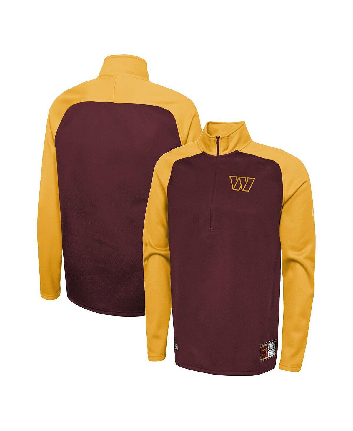 

Мужская бордовая куртка washington commanders combine authentic o-line raglan half-zip jacket New Era, Красный, Мужская бордовая куртка washington commanders combine authentic o-line raglan half-zip jacket New Era