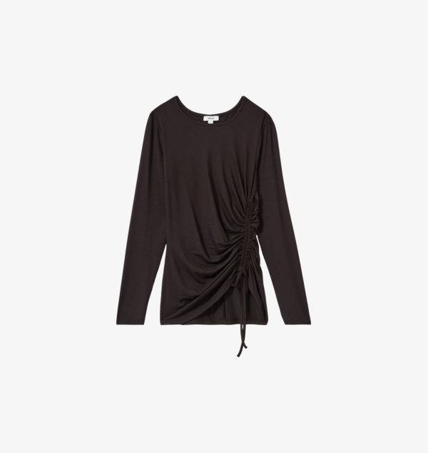

Топ Riyo из эластичного джерси со сборками Reiss, бургундия