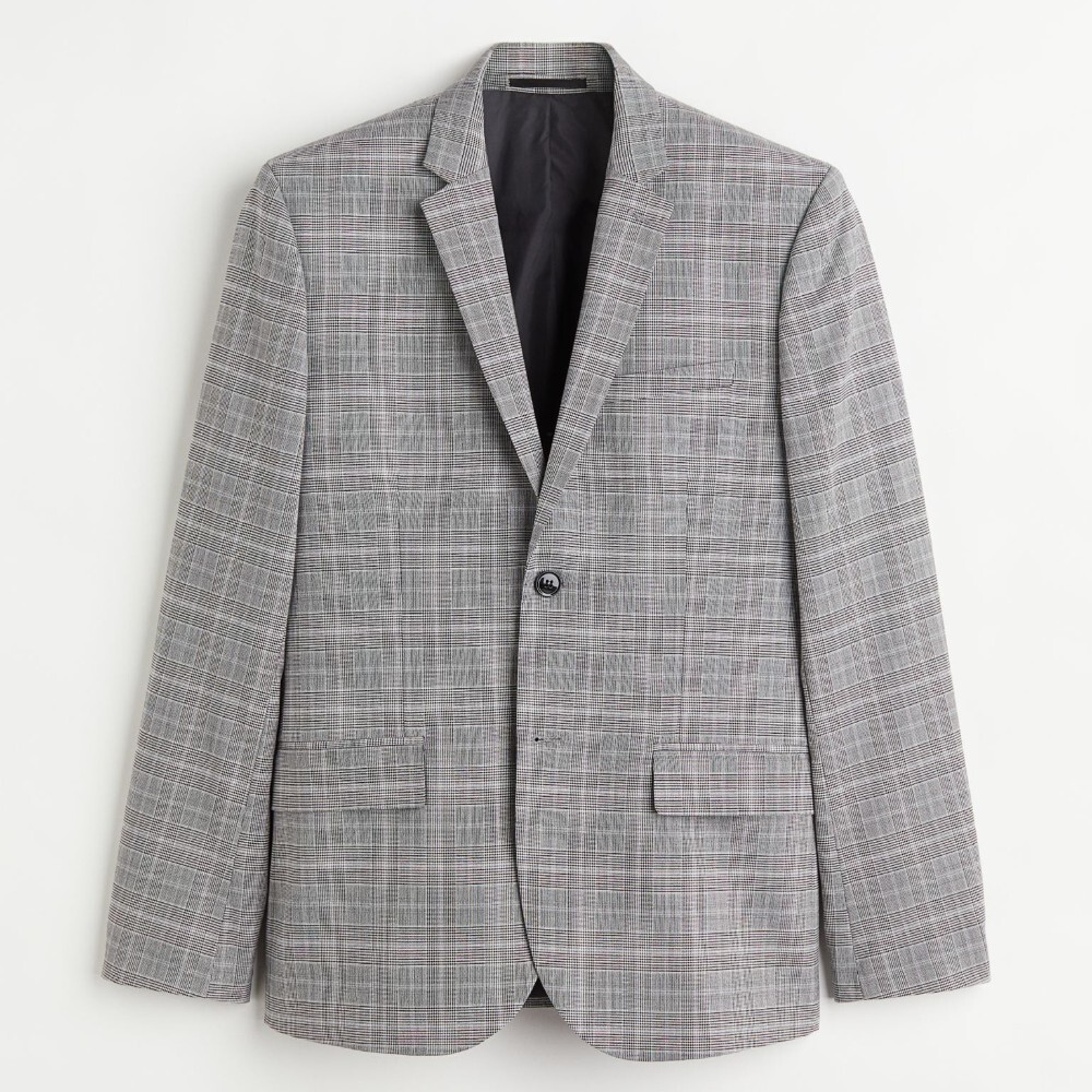 

Пиджак H&M Skinny Fit, серый