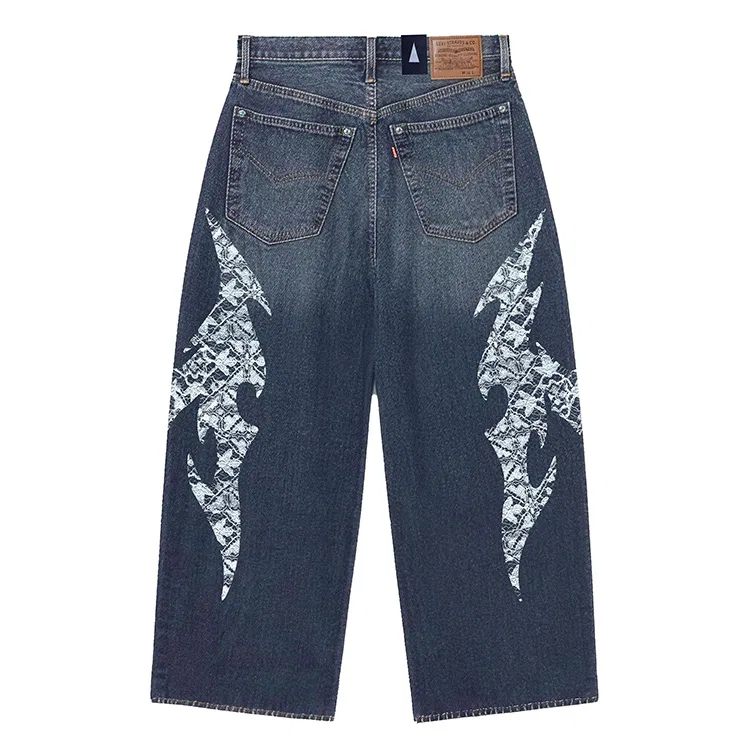 Levis Детские джинсы унисекс свободные Levi's 505, Цвет Navy Blue — фото 3