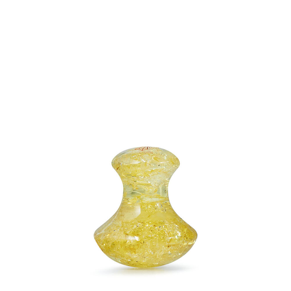 Crystallove Amber Collection лимонно-янтарный гриб для массажа лица, 1 шт. — фото 2