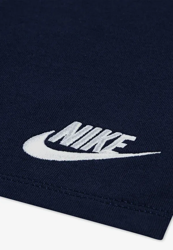 Комплект из футболки и шорт, утепленный, Club Short Set, Nike Sportswear, Midnight темно-синий — фото 3