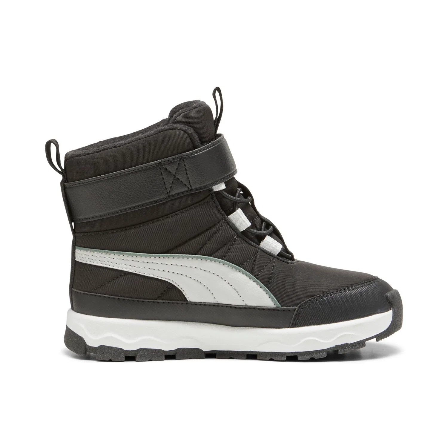 Детские зимние ботинки с мембраной PUMA Evolve, Black/Ash Gray/White — фото 3