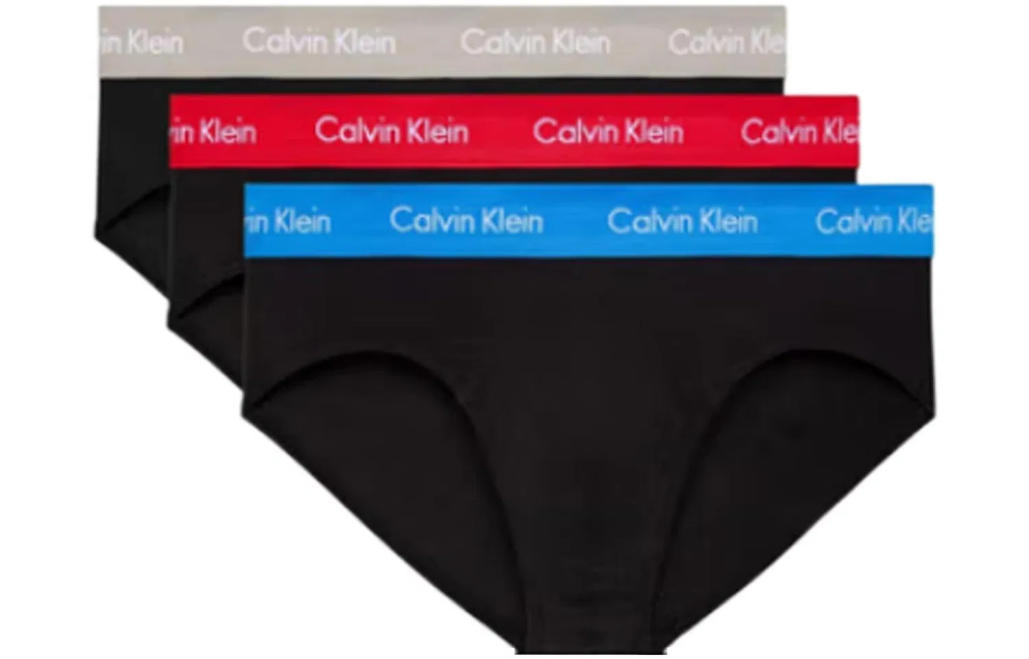 Мужские трусы-боксеры 3 шт. Calvin Klein, Black Gray Edge/Blue Edge/Red Edge