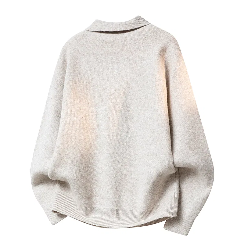 Детский свитер с поло-воротником, прямого кроя, модель Polo Collar Moderate Straight Fit, Jeep, Morning Apricot — фото 3