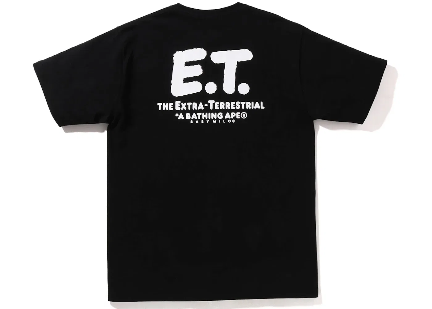 Детская футболка с принтом BAPE x E.T. Kids Baby Milo Tee BAPE, Black — фото 2