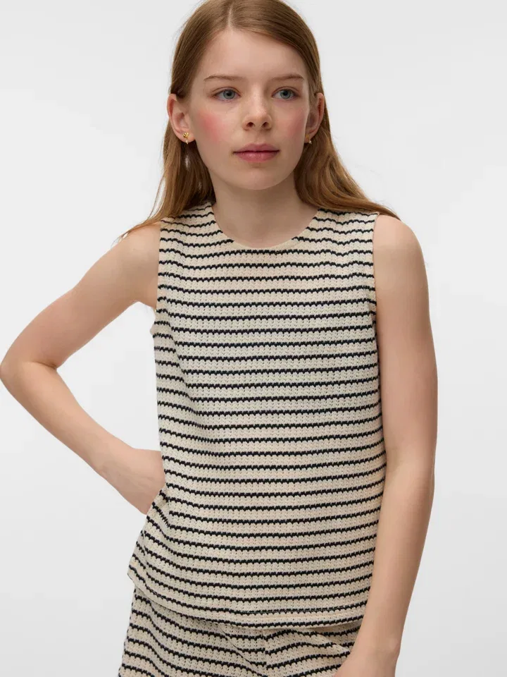 Топ с принтом Ohia Vero Moda Girl, бежевый — фото 3