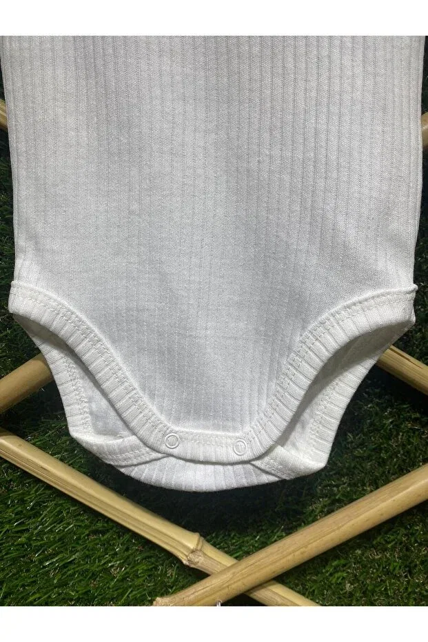 Детское боди для новорожденных с длинным рукавом Printed baby bady long sleeve Miniloppoo, Ecru-White — фото 4