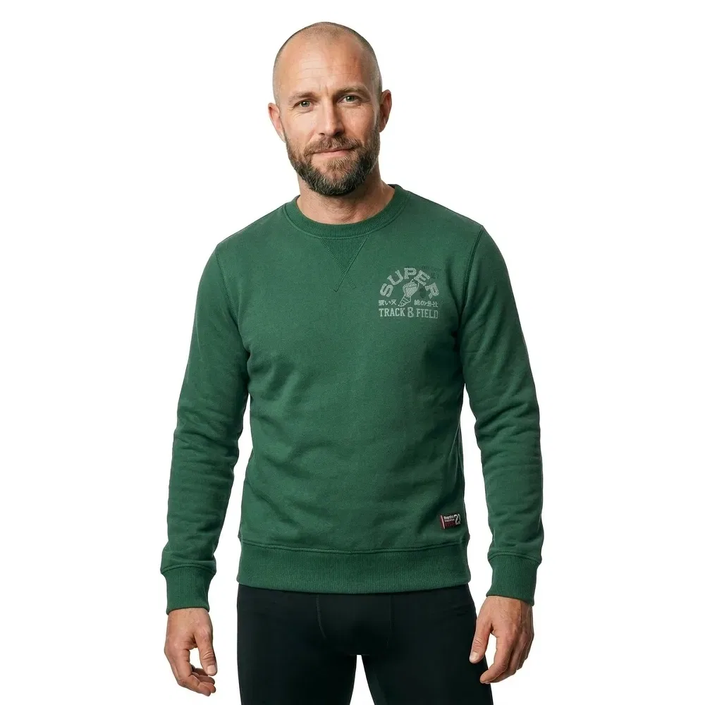 Свитшот Vintage Prep Relaxed Crew Superdry, зеленый — фото 3