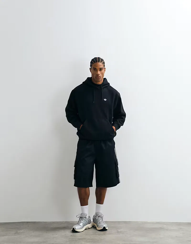 Худи из флиса Adidas Originals, черный — фото 2