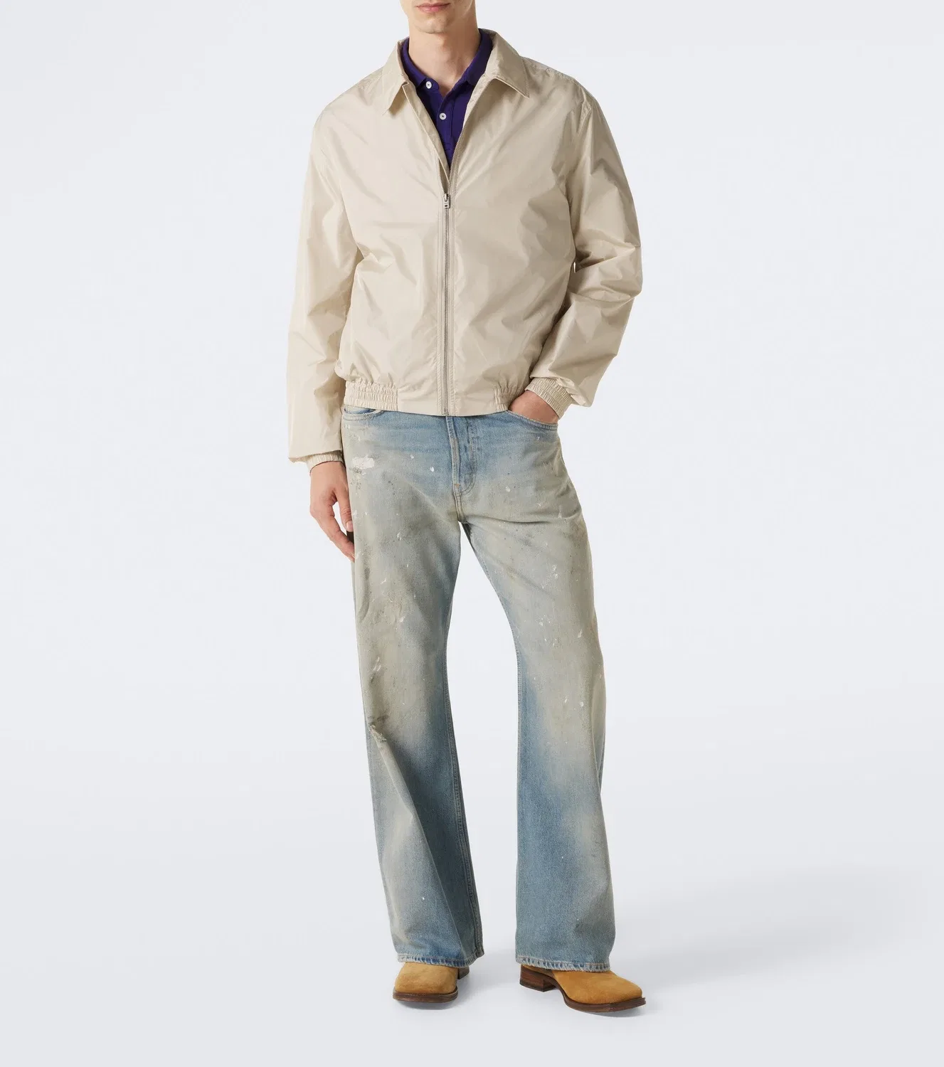 Техническая куртка с молнией Acne Studios, бежевый — фото 3