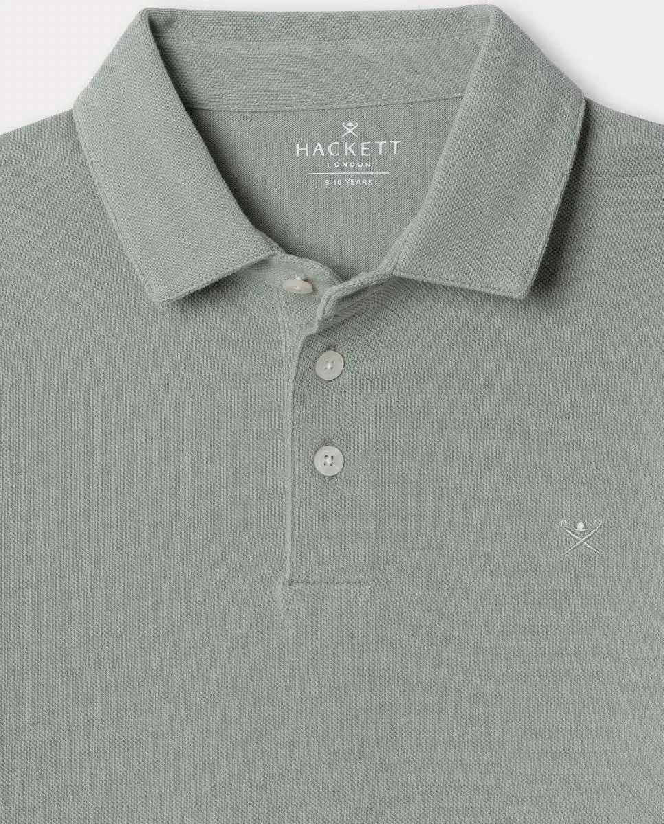 Детское поло для мальчиков из пике Hackett, Verde Claro — фото 3