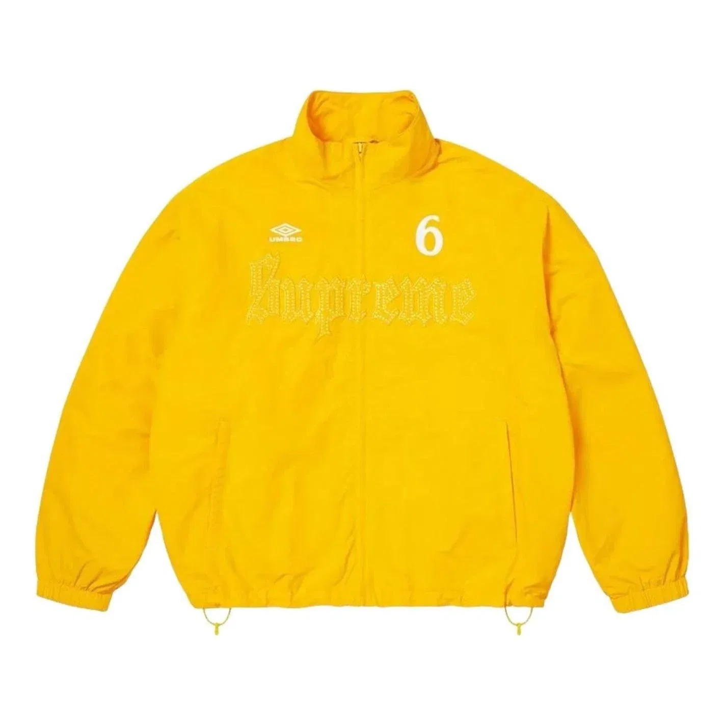 Мужская куртка с принтом Rhinestone Supreme x Umbro, желтый