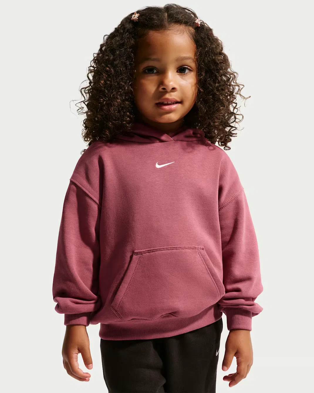 Детская флисовая толстовка с капюшоном от Toddler Studio Nike Sportswear, Pink Smoke
