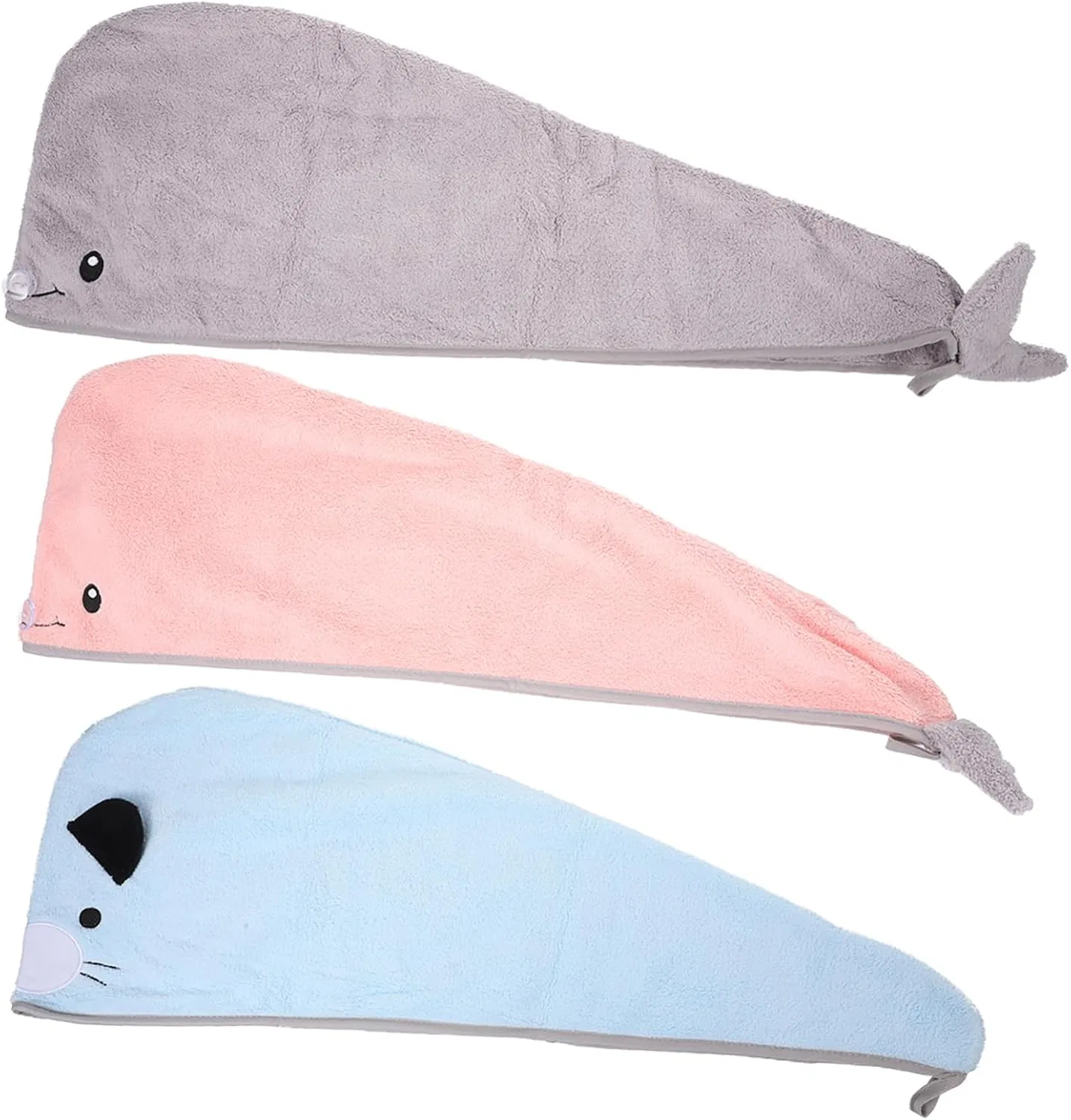 Шапочка для душа FOMIYES, 3 шт, 63x24 см, Сортированные цвета