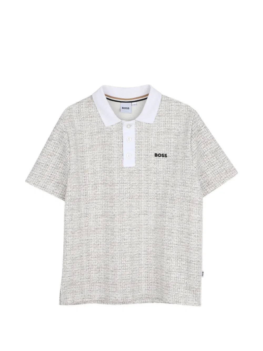 Рубашка поло с вышитым логотипом Boss Kidswear, бежевый