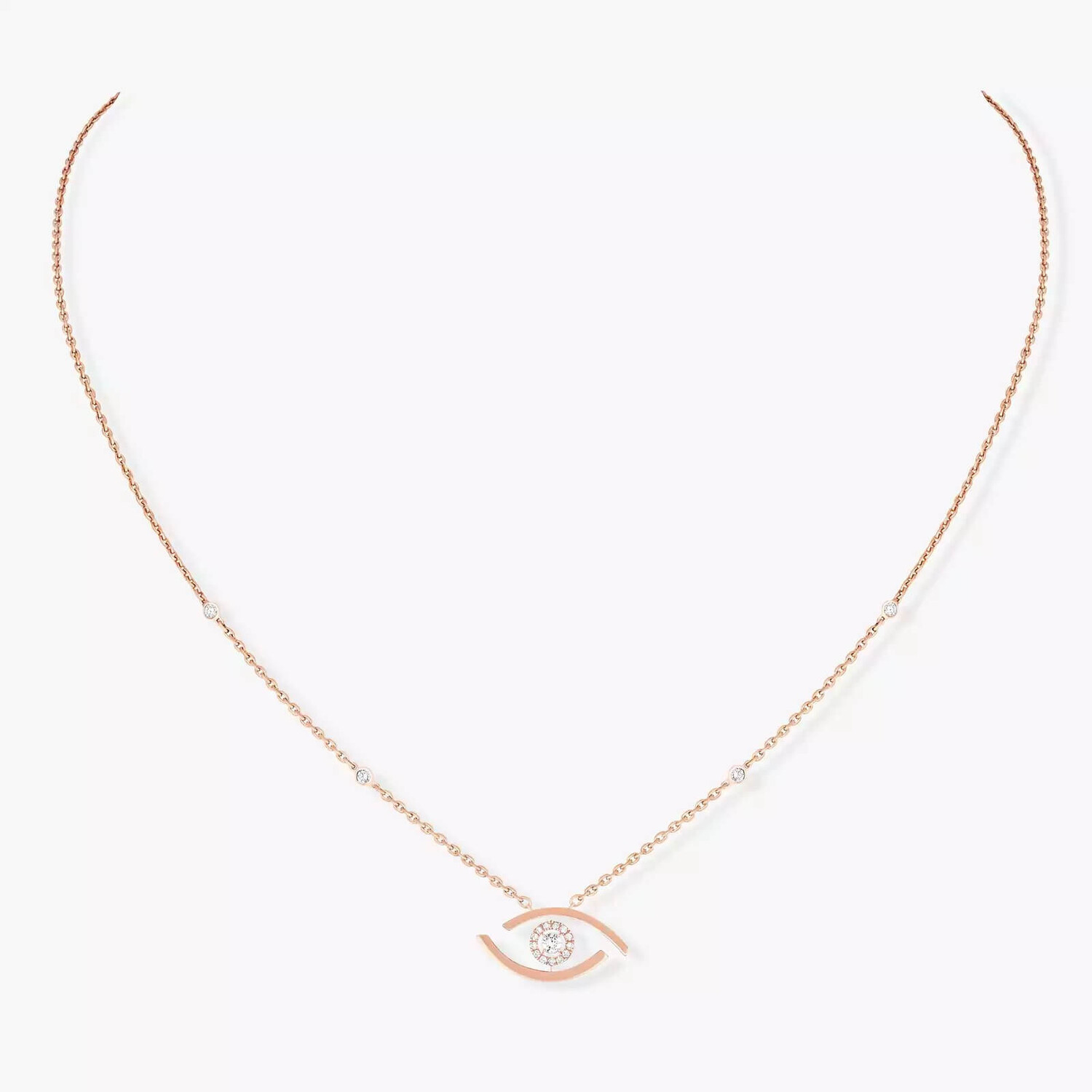 

Колье Messika Lucky Eye, розовое золото/бриллианты