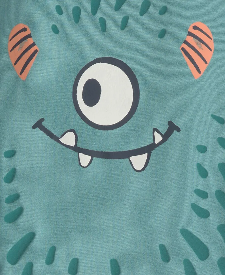 Комплект пижам из хлопка с монстрами, 4 предмета Carter's, Teal/Cream — фото 2