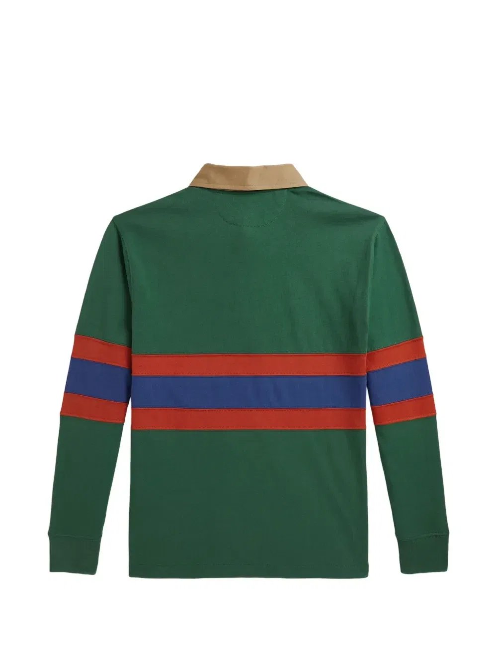 Полосатая рубашка поло с длинными рукавами Polo Ralph Lauren Kids, зеленый — фото 2