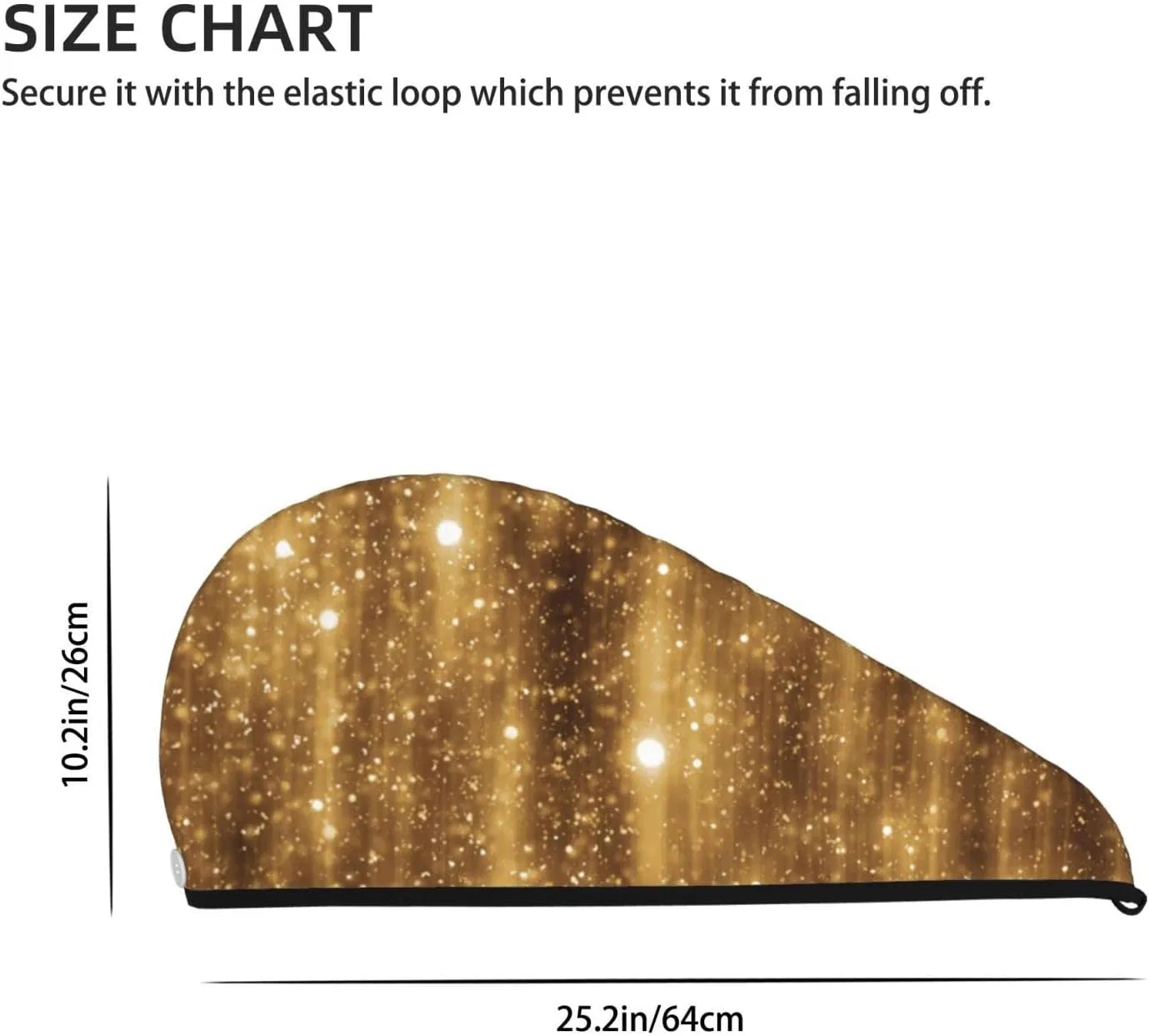 Шапочка для душа Gold Bling Ankepwj, 25.2x10.2 дюйма, Coral Velvet — фото 4